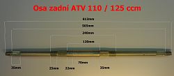 Zadní náprava osa ATV 90 - 110 ccm